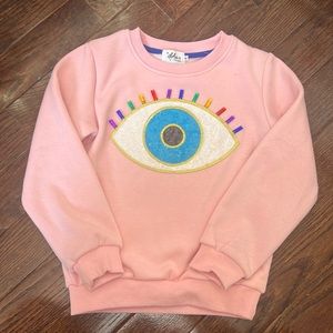 Lola & the Boys Embellished Evil Eye Sweatshirt Size 8